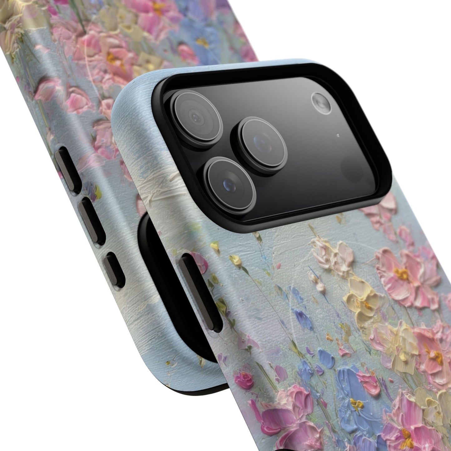 Coque de téléphone Floral Garden — Coque magnétique renforcée à fleurs texturées pastel