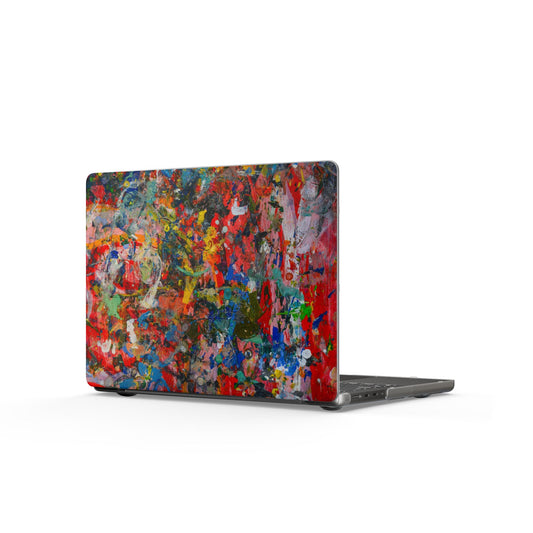 Coque Mate MacBook Éclaboussures Abstraites — Housse d’Ordinateur Portable Effet Peinture Vibrante