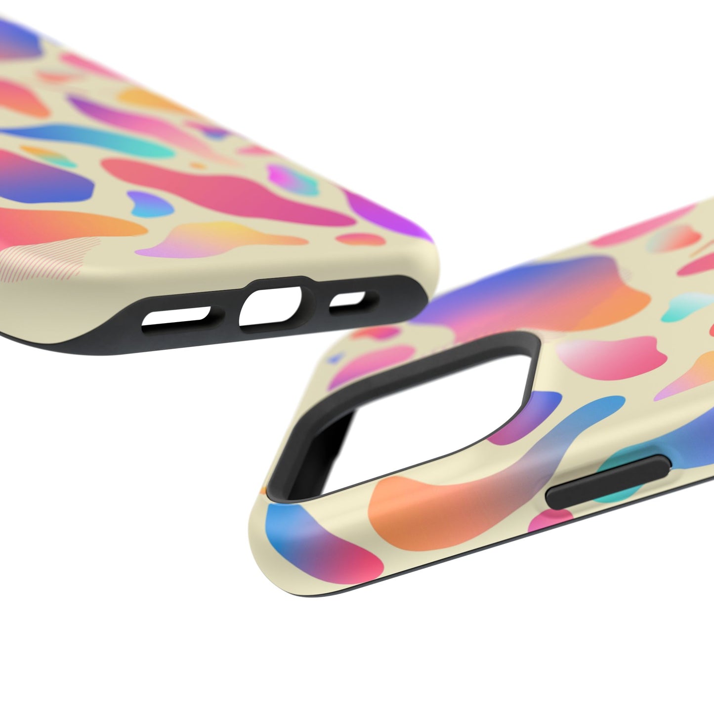 Coque de téléphone antichoc MagSafe — Motif abstrait coloré