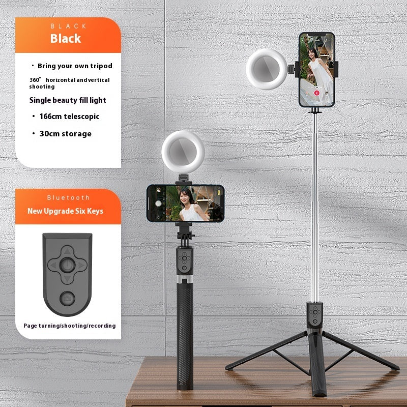 Multi-functional Selfie Stick Tripod with Fill Light | Bluetooth Remote | Universal
