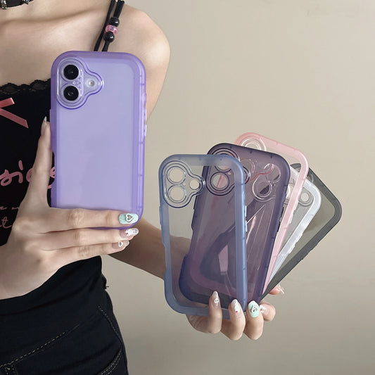 Candy Clear Thick TPU Silicone Case for iPhone X–17 Series | Camera Protection & Shockproof Cover