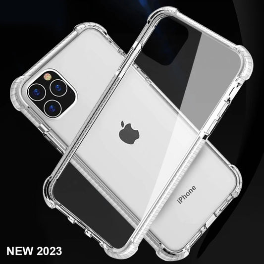 Slim Translucent Airbag Shockproof iPhone Case | Acrylic + Silicone, Anti-Scratch | iPhone 7–15