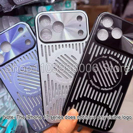 Aluminium Heat Dissipation Metal Case for iPhone 12–17 Series | Pro Max Back Cover