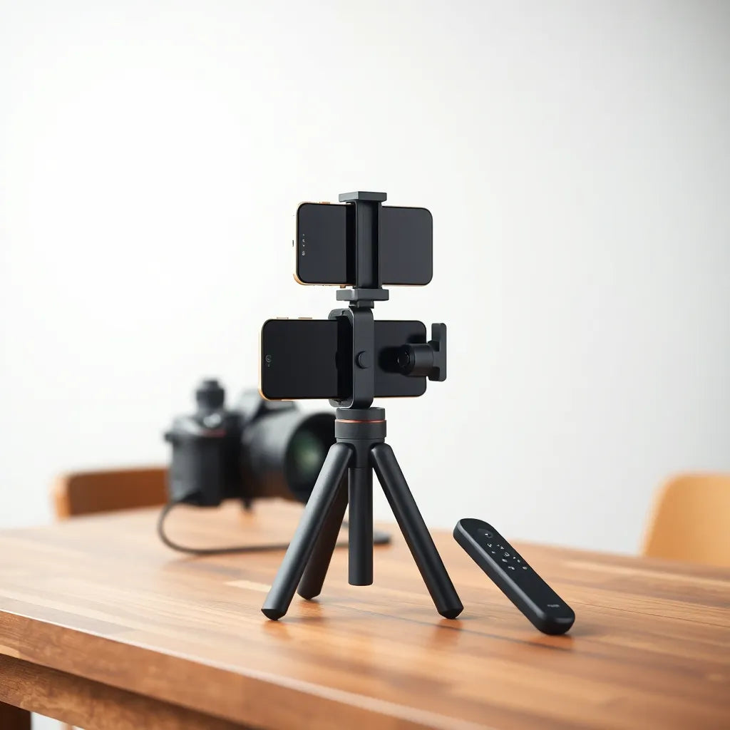 Multi-functional selfie stick with tripod and fill light