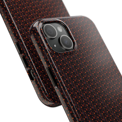 Coque de téléphone renforcée – Housse de protection robuste noire avec éclats rouges