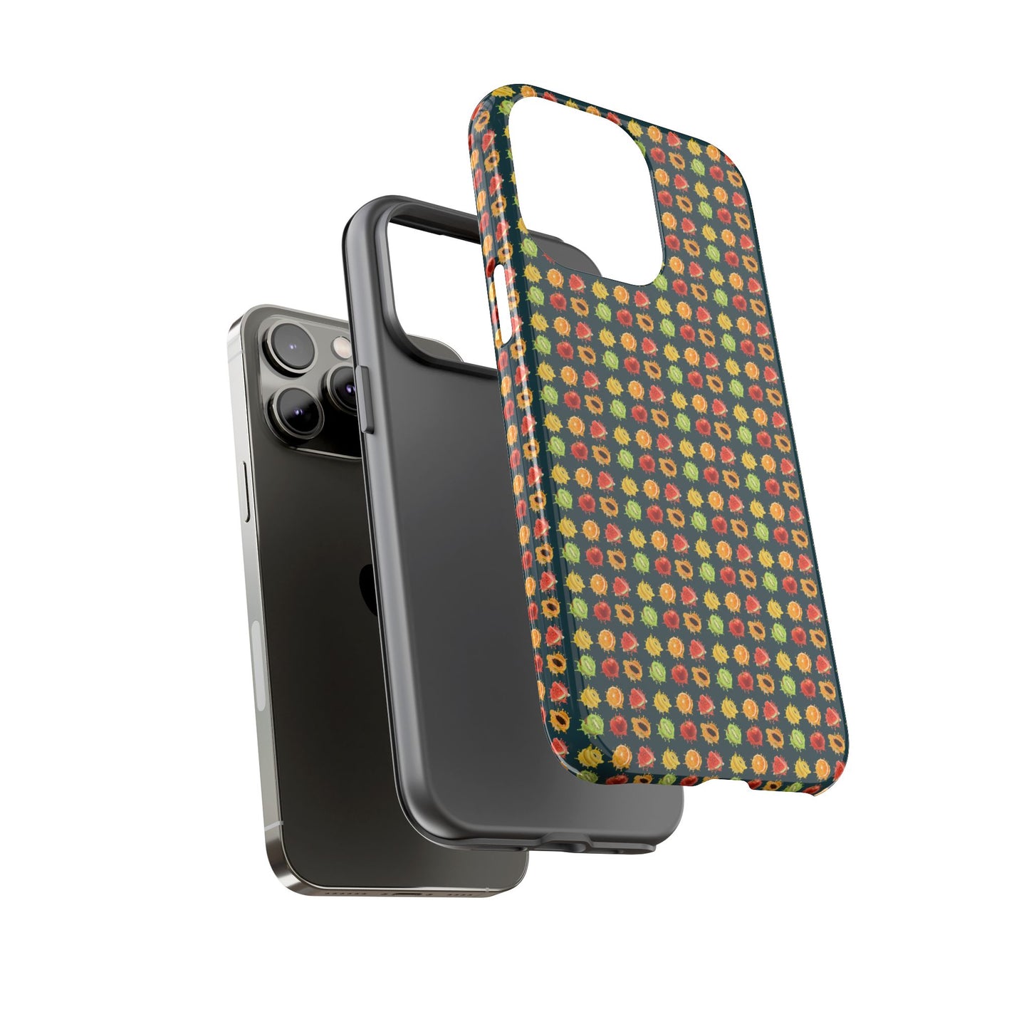 Floral Dot Tough Phone Case — Retro Pattern Protective Phone Cover