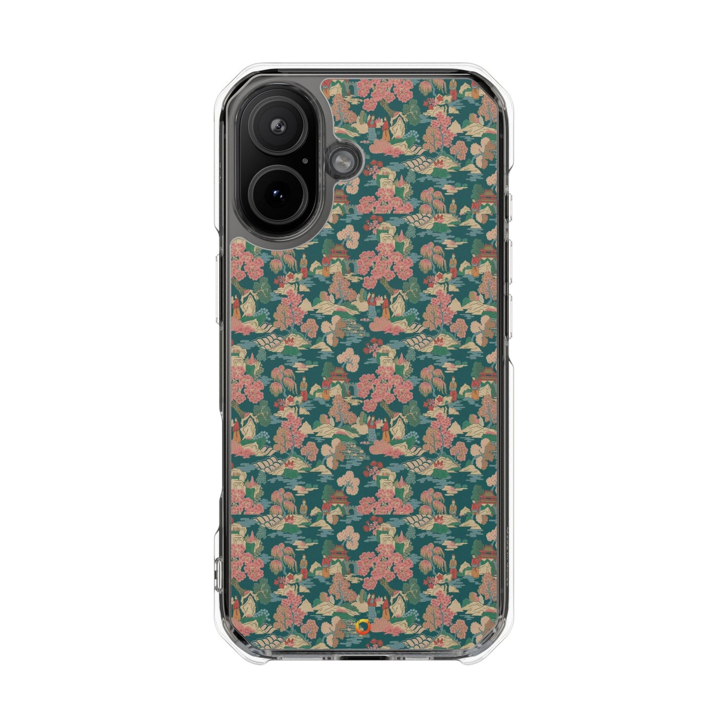 Floral Vintage Clear Magnetic Phone Case – Impact-Resistant iPhone Cover