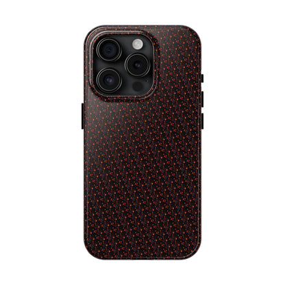 Coque de téléphone renforcée – Housse de protection robuste noire avec éclats rouges