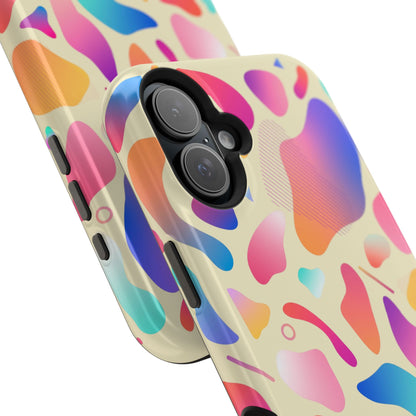 Coque de téléphone antichoc MagSafe — Motif abstrait coloré