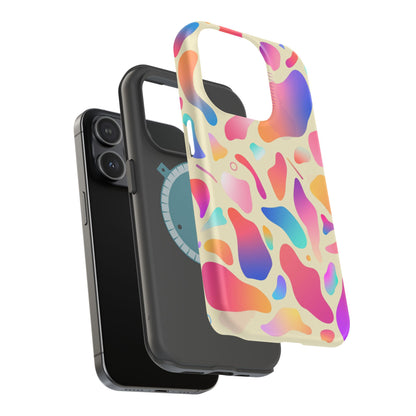 Coque de téléphone antichoc MagSafe — Motif abstrait coloré