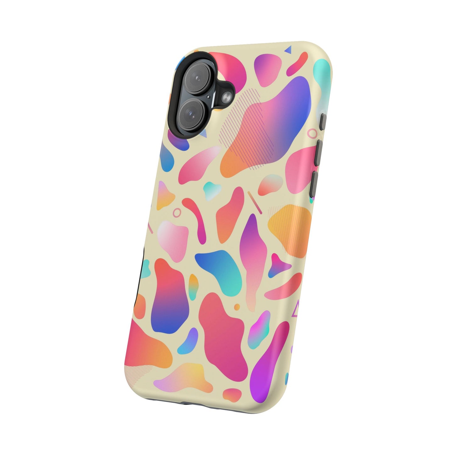 Coque de téléphone antichoc MagSafe — Motif abstrait coloré