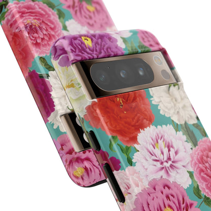 Coque de téléphone renforcée Floral Peony — Housse botanique protectrice pour iPhone