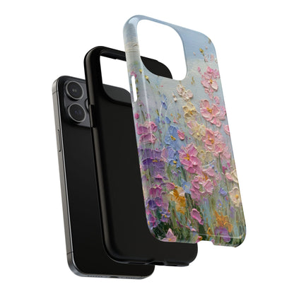 Coque de téléphone Floral Garden — Coque magnétique renforcée à fleurs texturées pastel