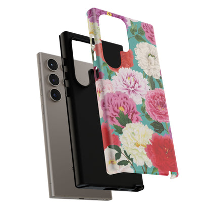 Coque de téléphone renforcée Floral Peony — Housse botanique protectrice pour iPhone