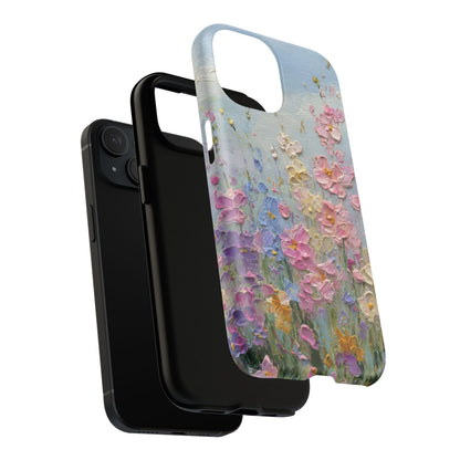 Coque de téléphone Floral Garden — Coque magnétique renforcée à fleurs texturées pastel