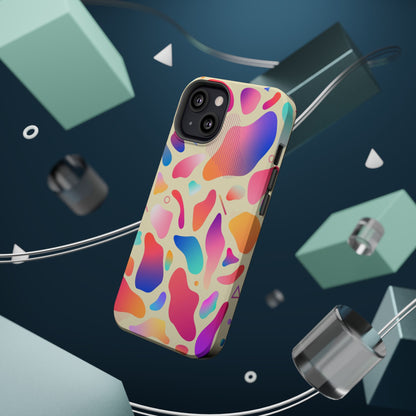 Coque de téléphone antichoc MagSafe — Motif abstrait coloré