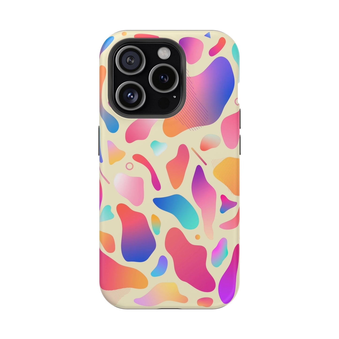 Coque de téléphone antichoc MagSafe — Motif abstrait coloré