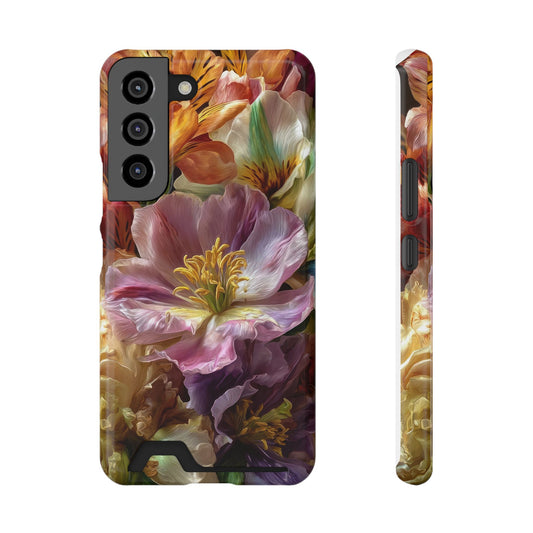 Coque de téléphone Floral Velvet Bloom avec porte-cartes