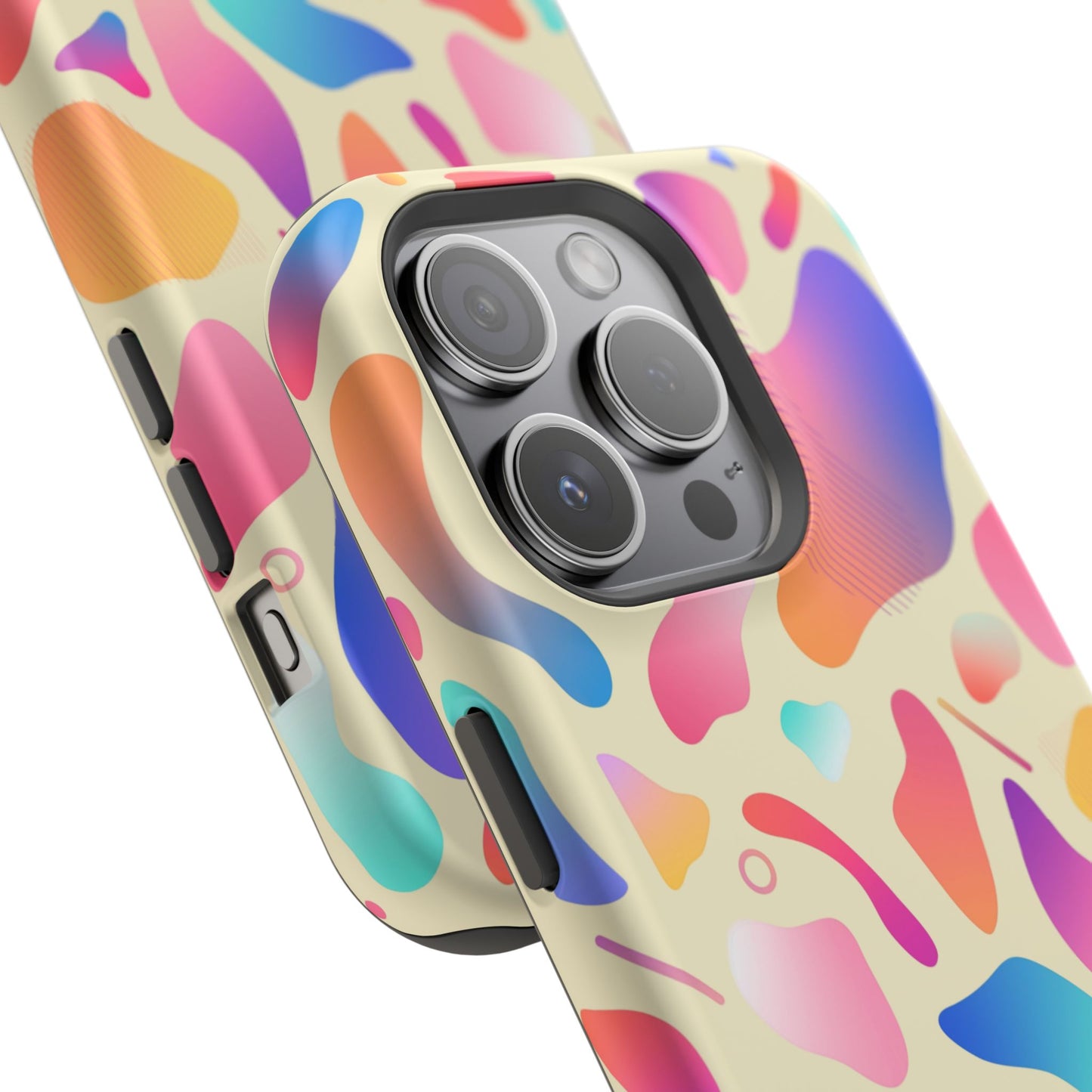 Coque de téléphone antichoc MagSafe — Motif abstrait coloré