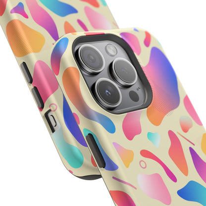 Coque de téléphone antichoc MagSafe — Motif abstrait coloré