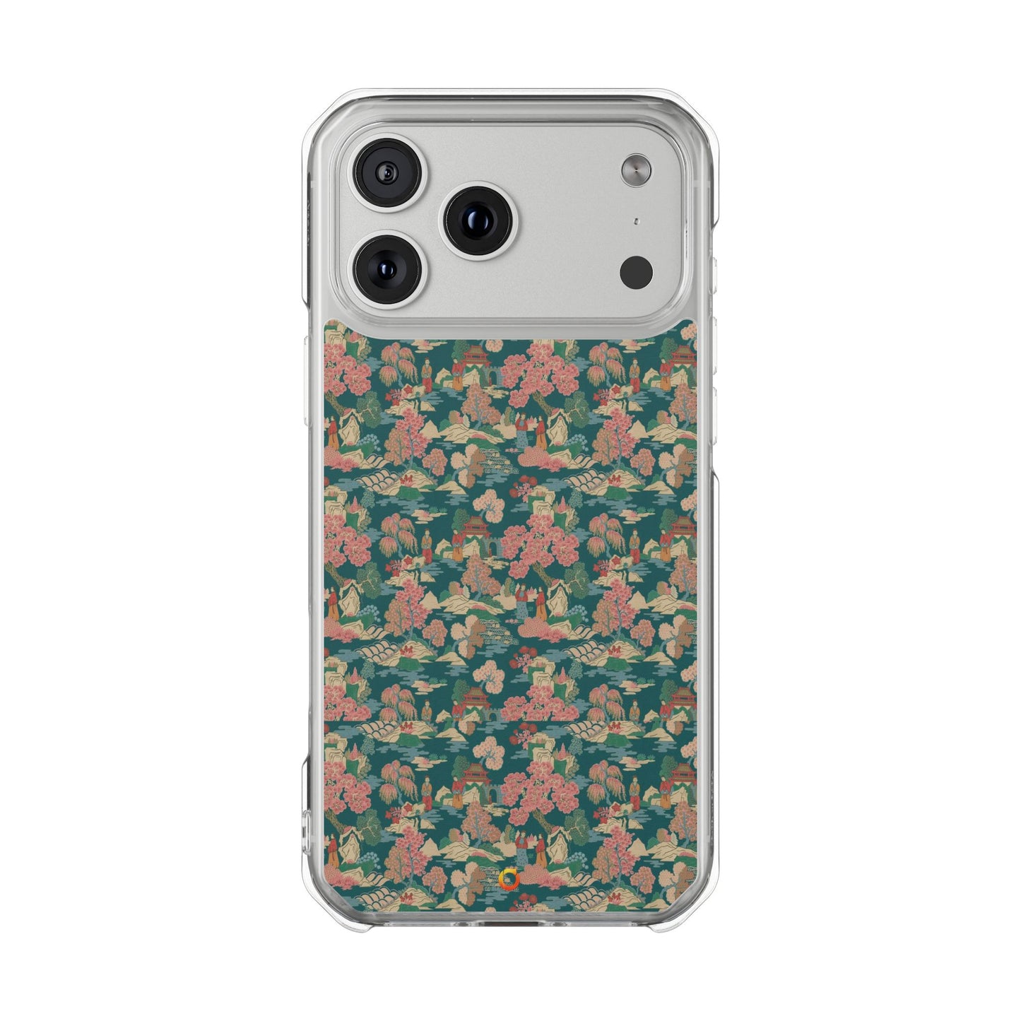 Floral Vintage Clear Magnetic Phone Case – Impact-Resistant iPhone Cover