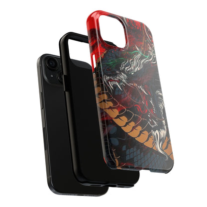 Coque de téléphone renforcée Dragon Rage — Housse protectrice iPhone style tatouage