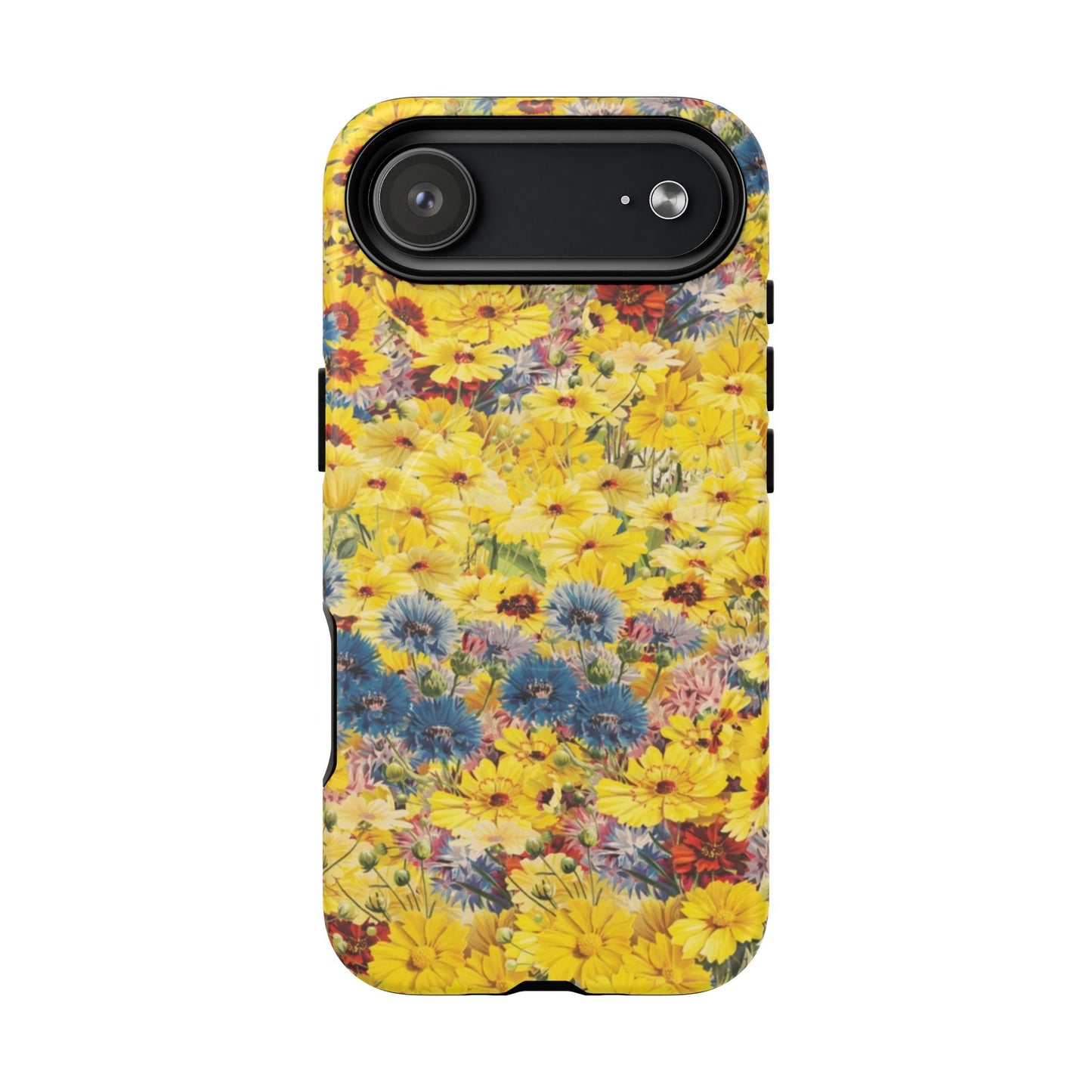 Coque de téléphone magnétique renforcée Floral Yellow Wildflower — Housse magnétique durable à fixation Snap