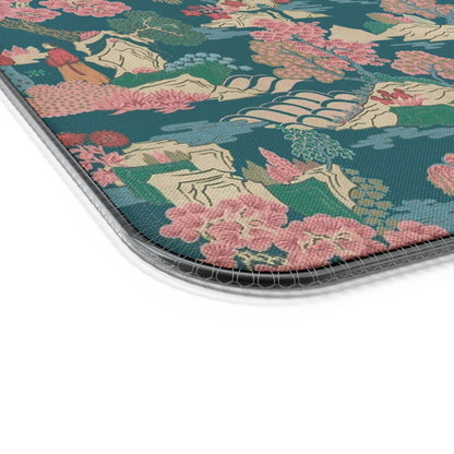 Tapis de souris gaming LED RGB avec recharge sans fil — Design camouflage floral