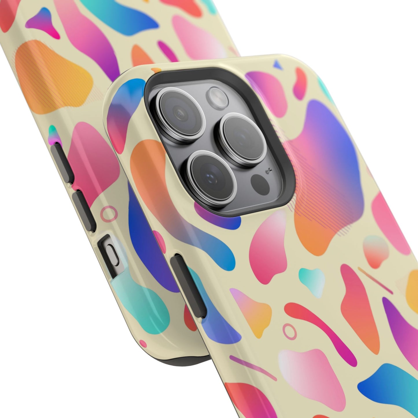 Coque de téléphone antichoc MagSafe — Motif abstrait coloré