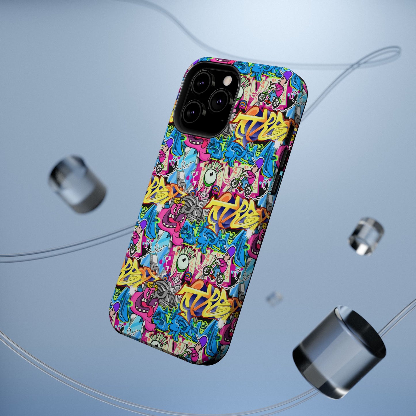 Coque de téléphone magnétique Graffiti Collage — Housse protectrice résistante aux chocs