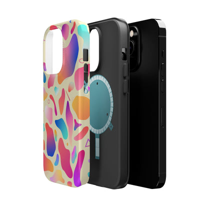 Coque de téléphone antichoc MagSafe — Motif abstrait coloré