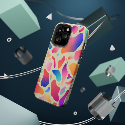 Coque de téléphone antichoc MagSafe — Motif abstrait coloré