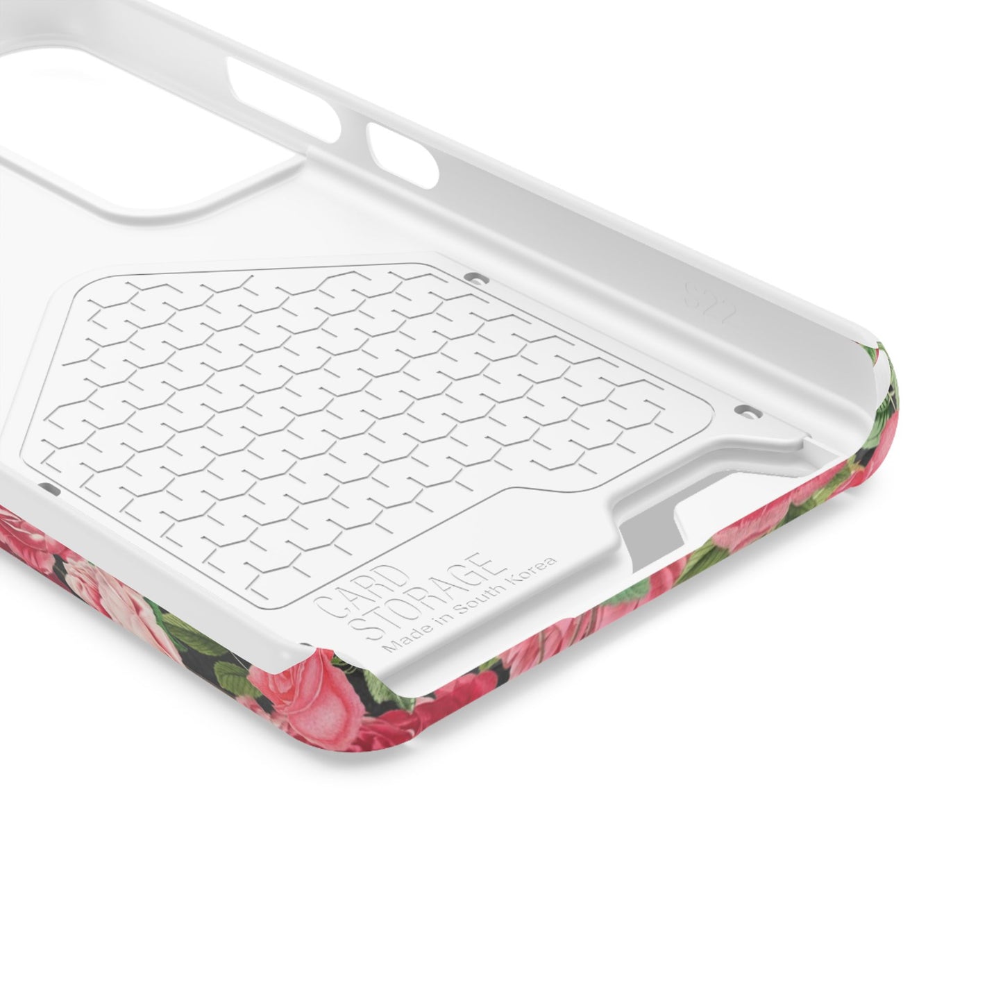 Coque de téléphone avec porte-cartes Floral Rose – Jardin vintage rose