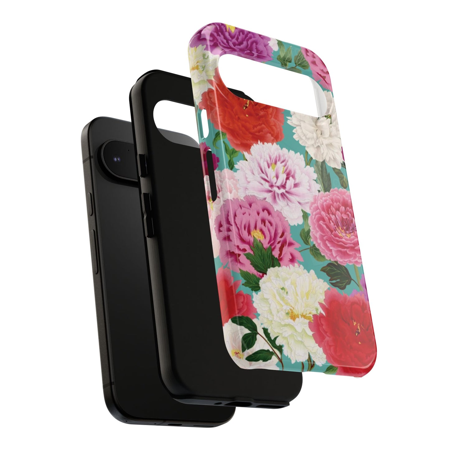 Coque de téléphone renforcée Floral Peony — Housse botanique protectrice pour iPhone