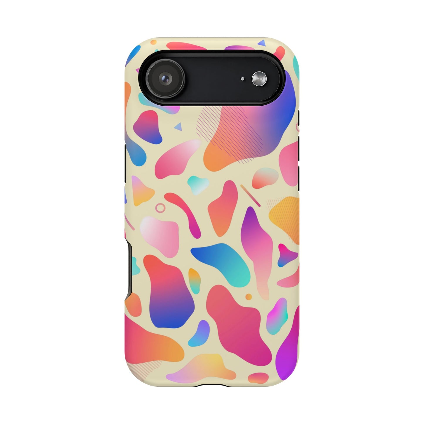 Coque de téléphone antichoc MagSafe — Motif abstrait coloré