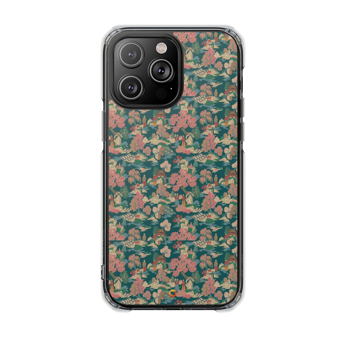 Floral Vintage Clear Magnetic Phone Case – Impact-Resistant iPhone Cover