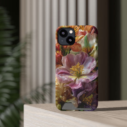 Coque de téléphone Floral Velvet Bloom avec porte-cartes