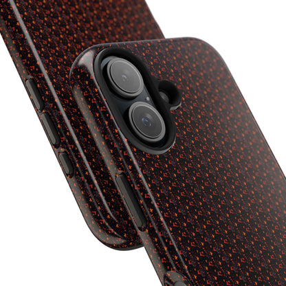 Coque de téléphone renforcée – Housse de protection robuste noire avec éclats rouges