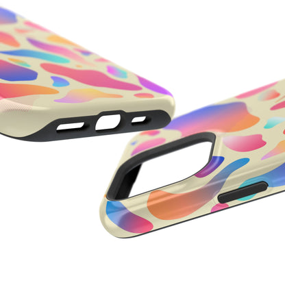 Coque de téléphone antichoc MagSafe — Motif abstrait coloré