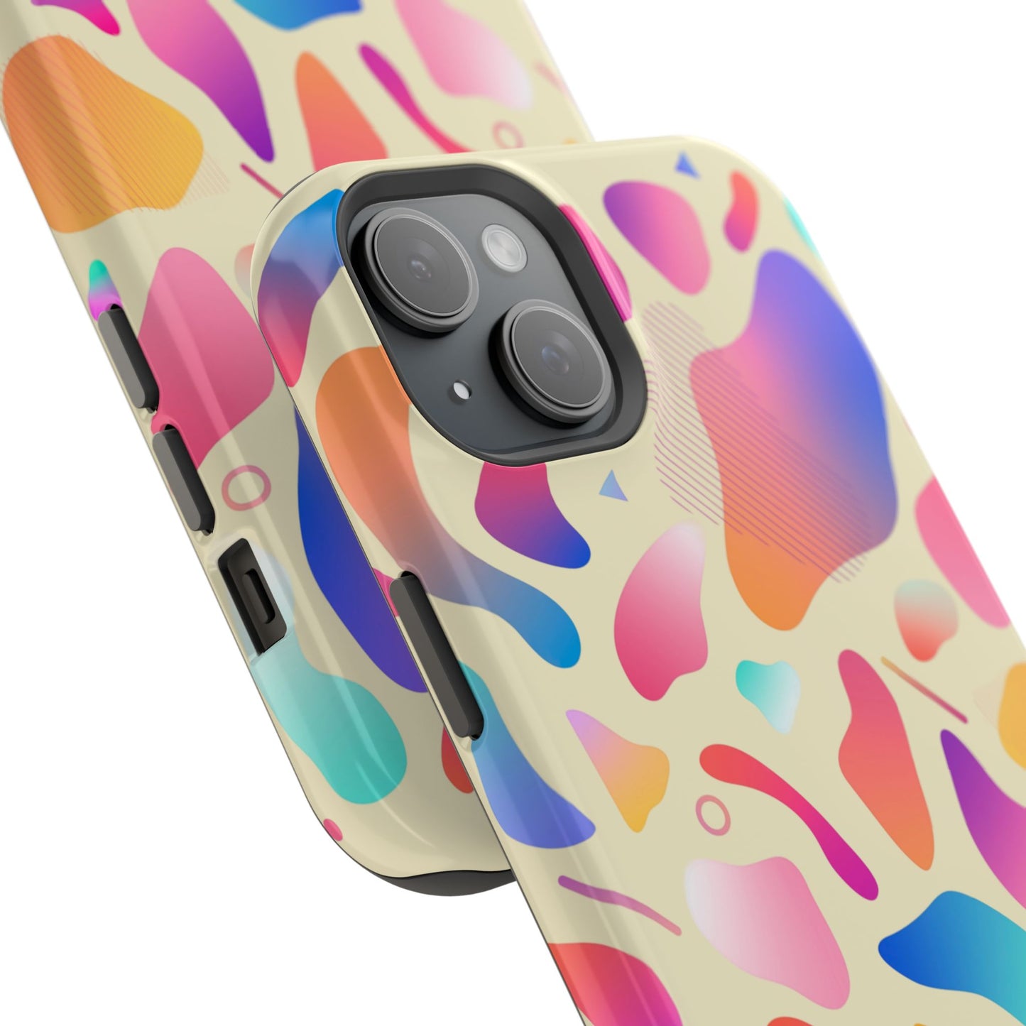 Coque de téléphone antichoc MagSafe — Motif abstrait coloré