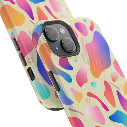 Coque de téléphone antichoc MagSafe — Motif abstrait coloré