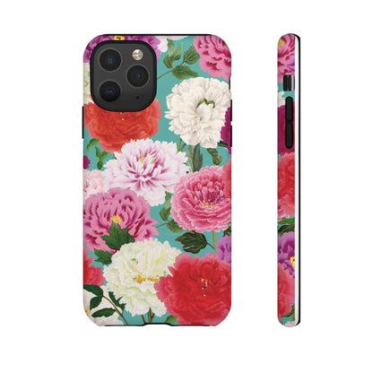 Coque de téléphone renforcée Floral Peony — Housse botanique protectrice pour iPhone