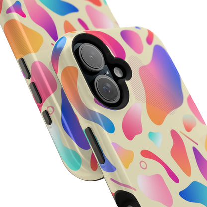 Coque de téléphone antichoc MagSafe — Motif abstrait coloré