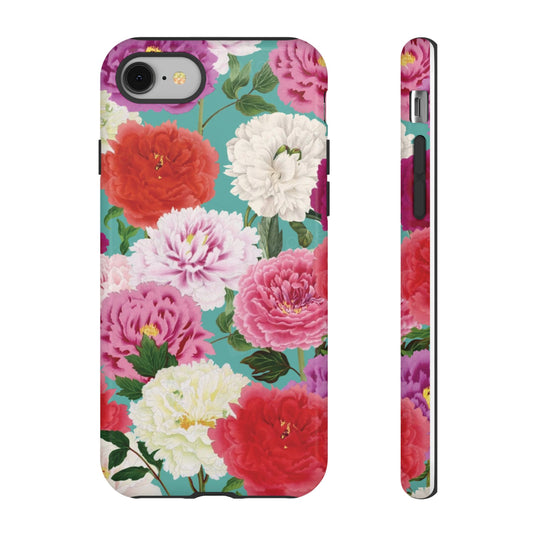 Coque de téléphone renforcée Floral Peony — Housse botanique protectrice pour iPhone