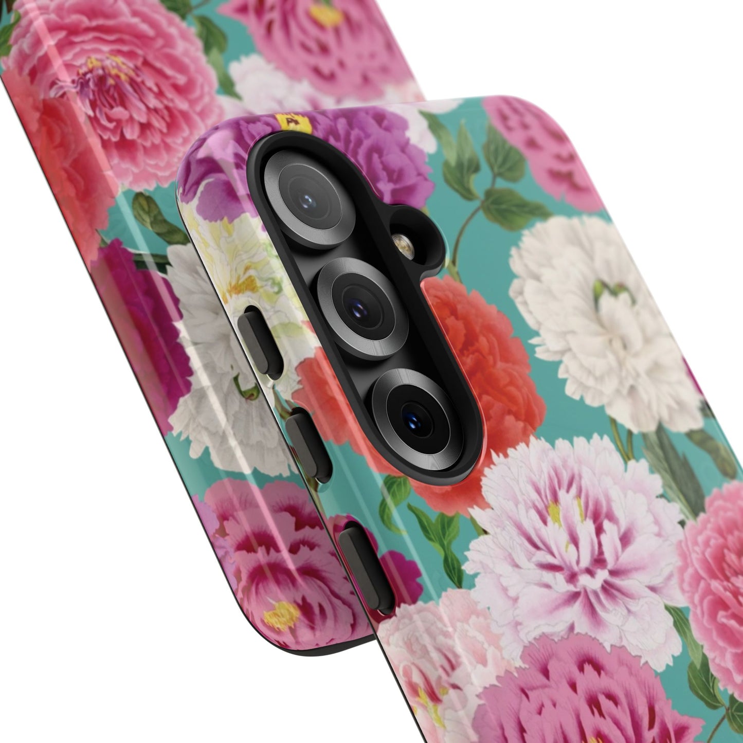 Coque de téléphone renforcée Floral Peony — Housse botanique protectrice pour iPhone