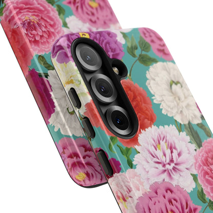 Coque de téléphone renforcée Floral Peony — Housse botanique protectrice pour iPhone