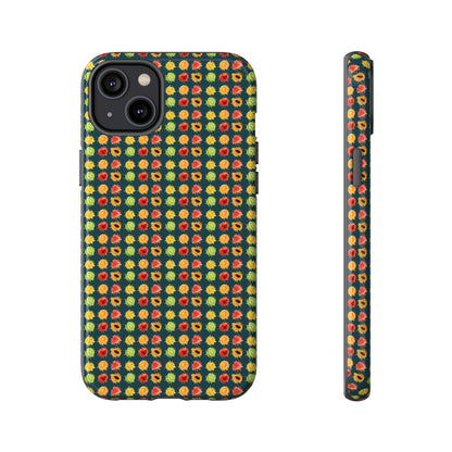 Floral Dot Tough Phone Case — Retro Pattern Protective Phone Cover