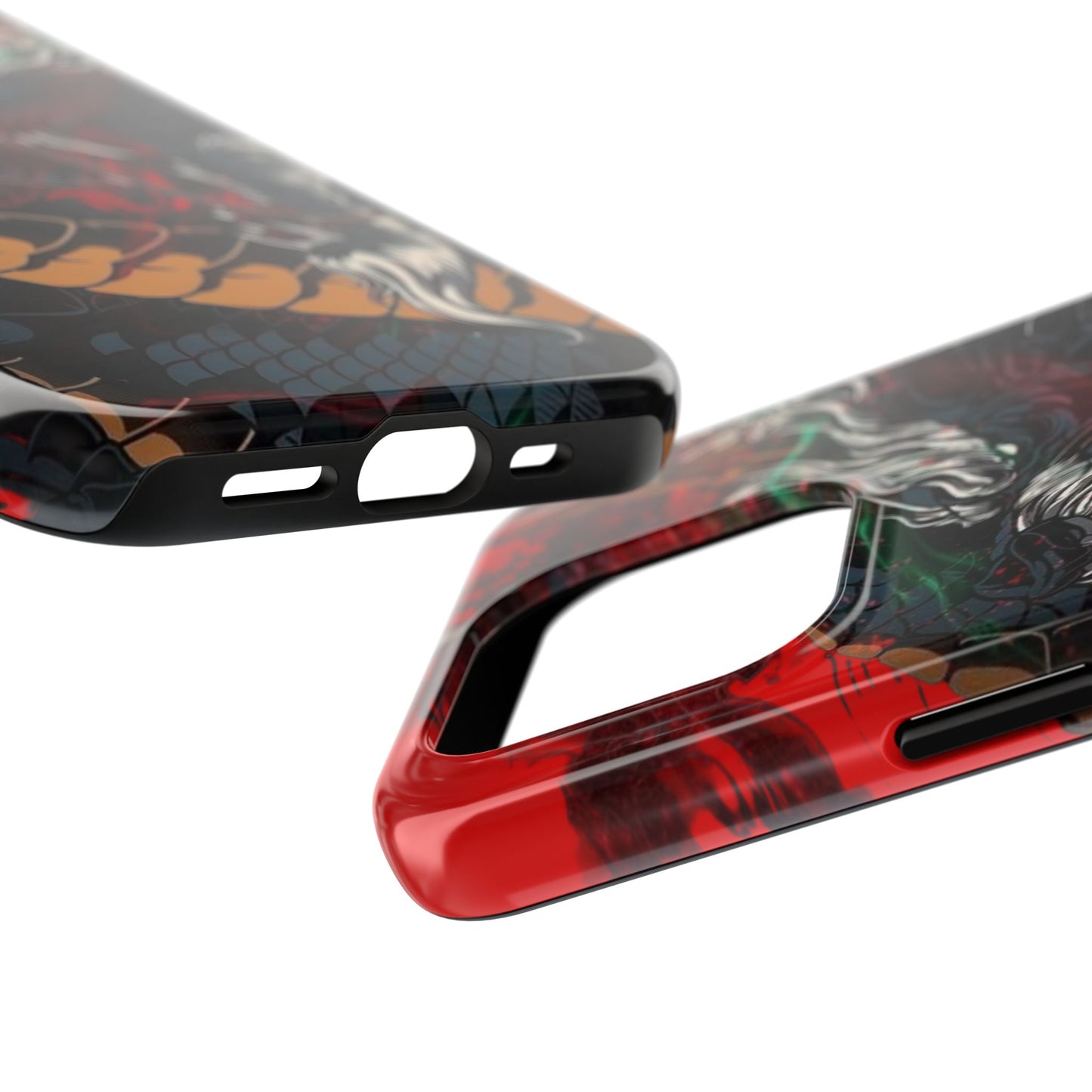 Coque de téléphone renforcée Dragon Rage — Housse protectrice iPhone style tatouage