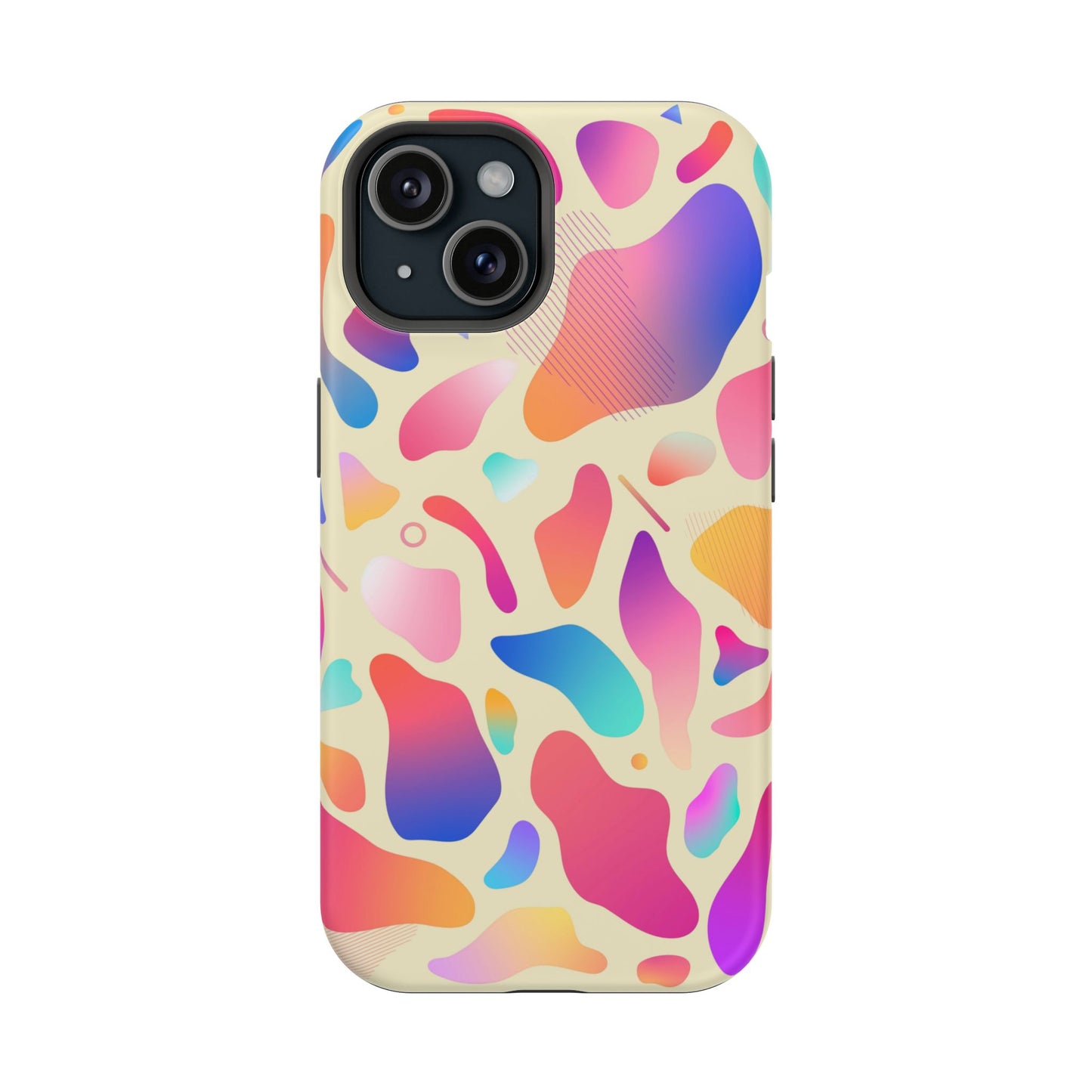 Coque de téléphone antichoc MagSafe — Motif abstrait coloré