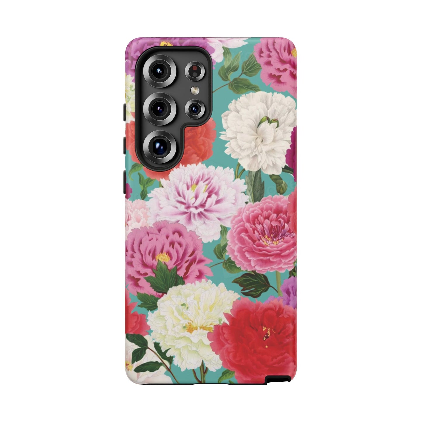 Coque de téléphone renforcée Floral Peony — Housse botanique protectrice pour iPhone